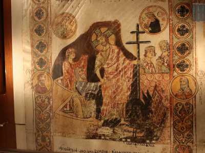 Una miniatura rappresenta l�Anastasi (Resurrezione): Ges� schiaccia la morte ed esce dal limbo seguito da Adamo ed Eva, mentre un demone alato � sospinto nell�inferno